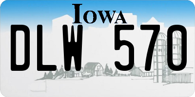 IA license plate DLW570