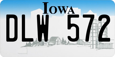 IA license plate DLW572