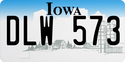 IA license plate DLW573