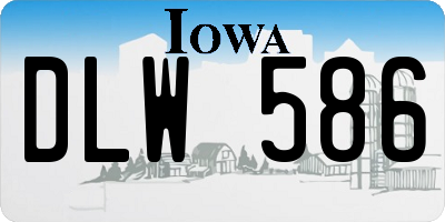 IA license plate DLW586