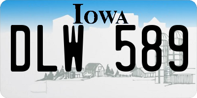 IA license plate DLW589