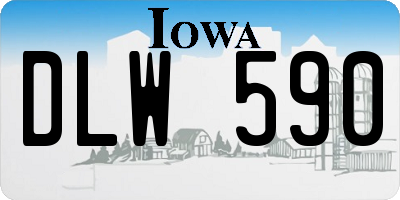IA license plate DLW590