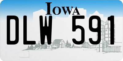 IA license plate DLW591
