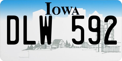 IA license plate DLW592