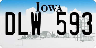 IA license plate DLW593