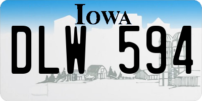 IA license plate DLW594