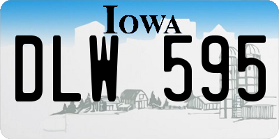 IA license plate DLW595