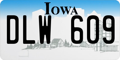 IA license plate DLW609
