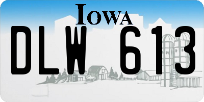 IA license plate DLW613
