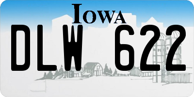 IA license plate DLW622
