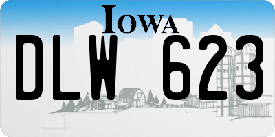 IA license plate DLW623