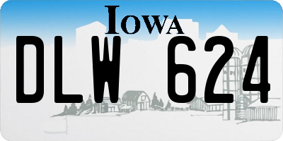 IA license plate DLW624