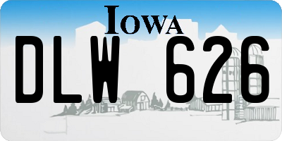 IA license plate DLW626