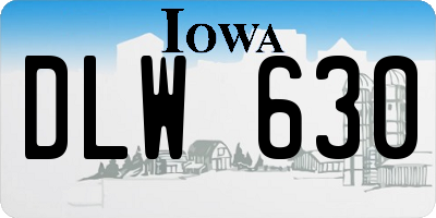 IA license plate DLW630