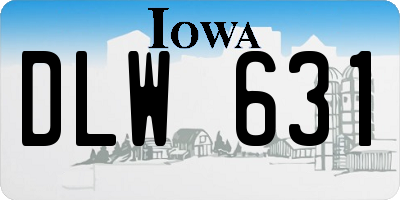 IA license plate DLW631