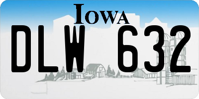IA license plate DLW632