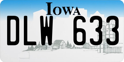 IA license plate DLW633