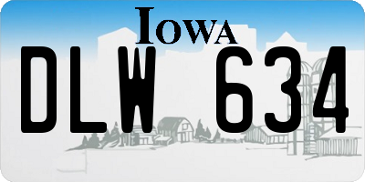 IA license plate DLW634