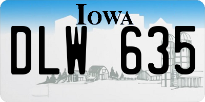 IA license plate DLW635