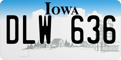 IA license plate DLW636