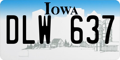 IA license plate DLW637