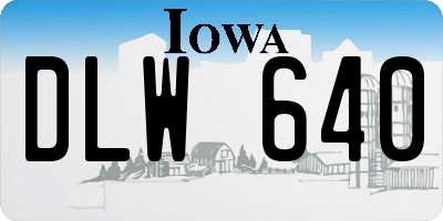 IA license plate DLW640