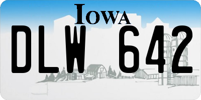 IA license plate DLW642