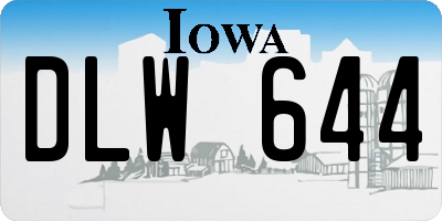 IA license plate DLW644