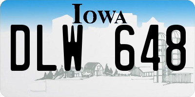 IA license plate DLW648