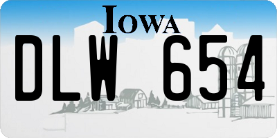 IA license plate DLW654