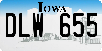 IA license plate DLW655