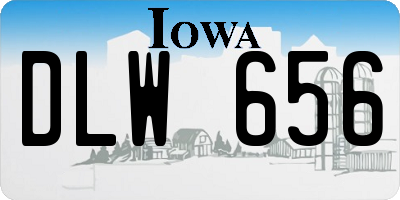 IA license plate DLW656