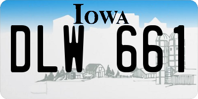 IA license plate DLW661