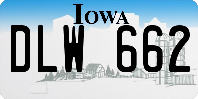 IA license plate DLW662