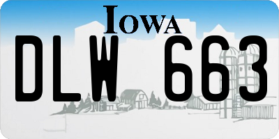 IA license plate DLW663