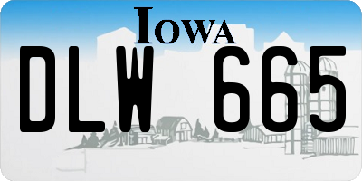 IA license plate DLW665