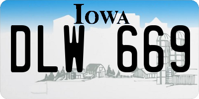 IA license plate DLW669