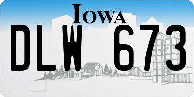 IA license plate DLW673