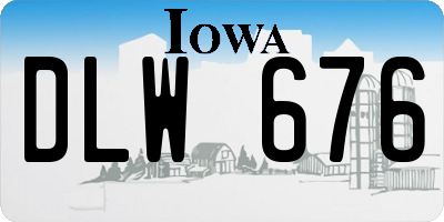 IA license plate DLW676