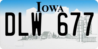 IA license plate DLW677