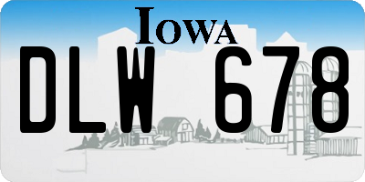 IA license plate DLW678