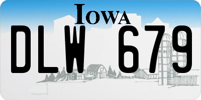 IA license plate DLW679