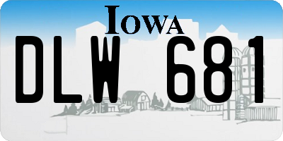 IA license plate DLW681