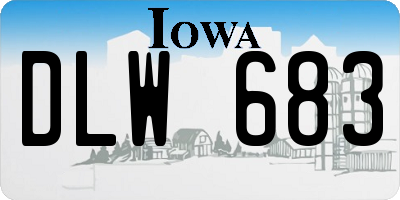 IA license plate DLW683