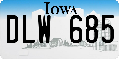 IA license plate DLW685