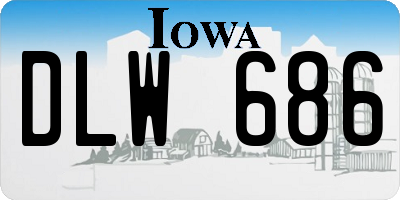IA license plate DLW686