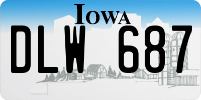 IA license plate DLW687