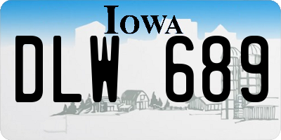 IA license plate DLW689