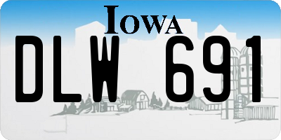 IA license plate DLW691