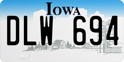 IA license plate DLW694
